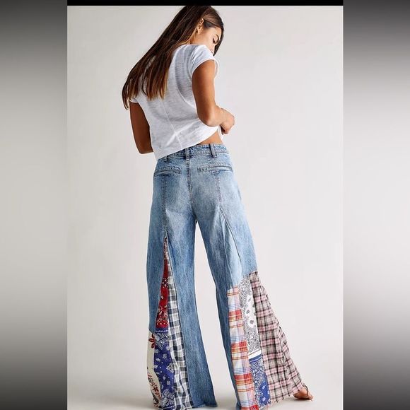 NEW Free People We The Free Cortez Flare Jeans.Size 27 - Picture 4 of 14